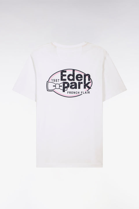 T-shirt à manches courtes blanc sérigraphié coupe regular - Image 2