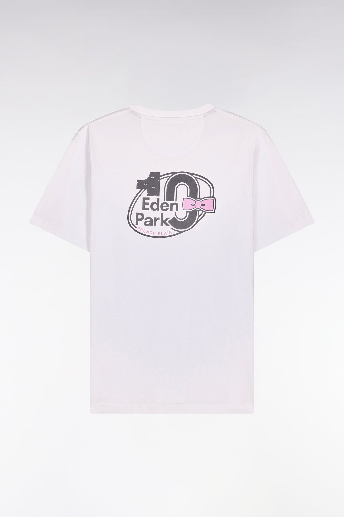 T-shirt à manches courtes blanc sérigraphié coupe regular