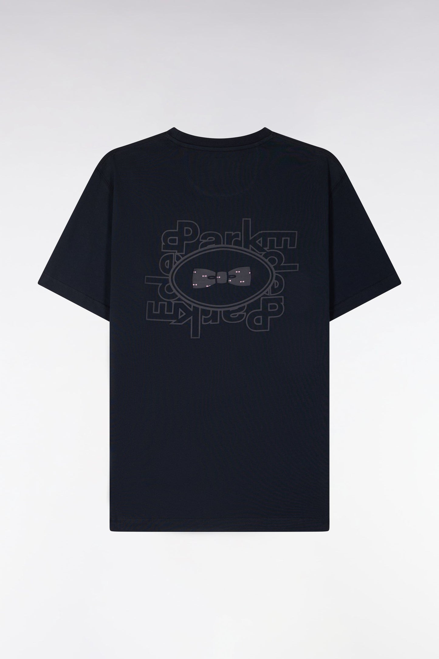 T-shirt à manches courtes marine sérigraphié coupe regular