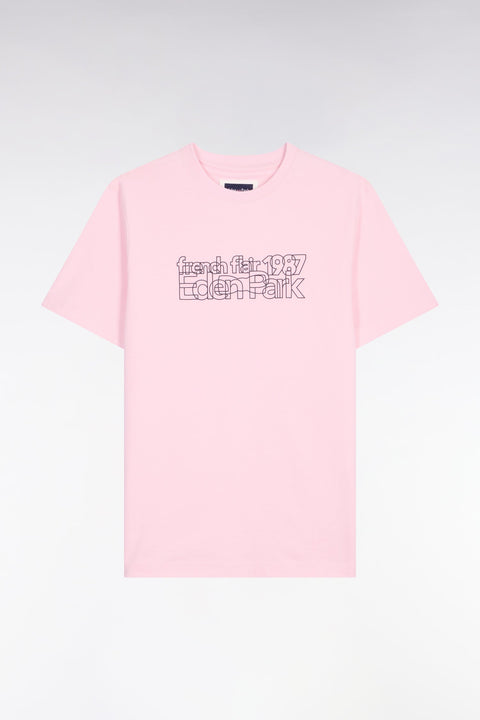 T-shirt à manches courtes sérigraphié rose coupe regular - Image 2