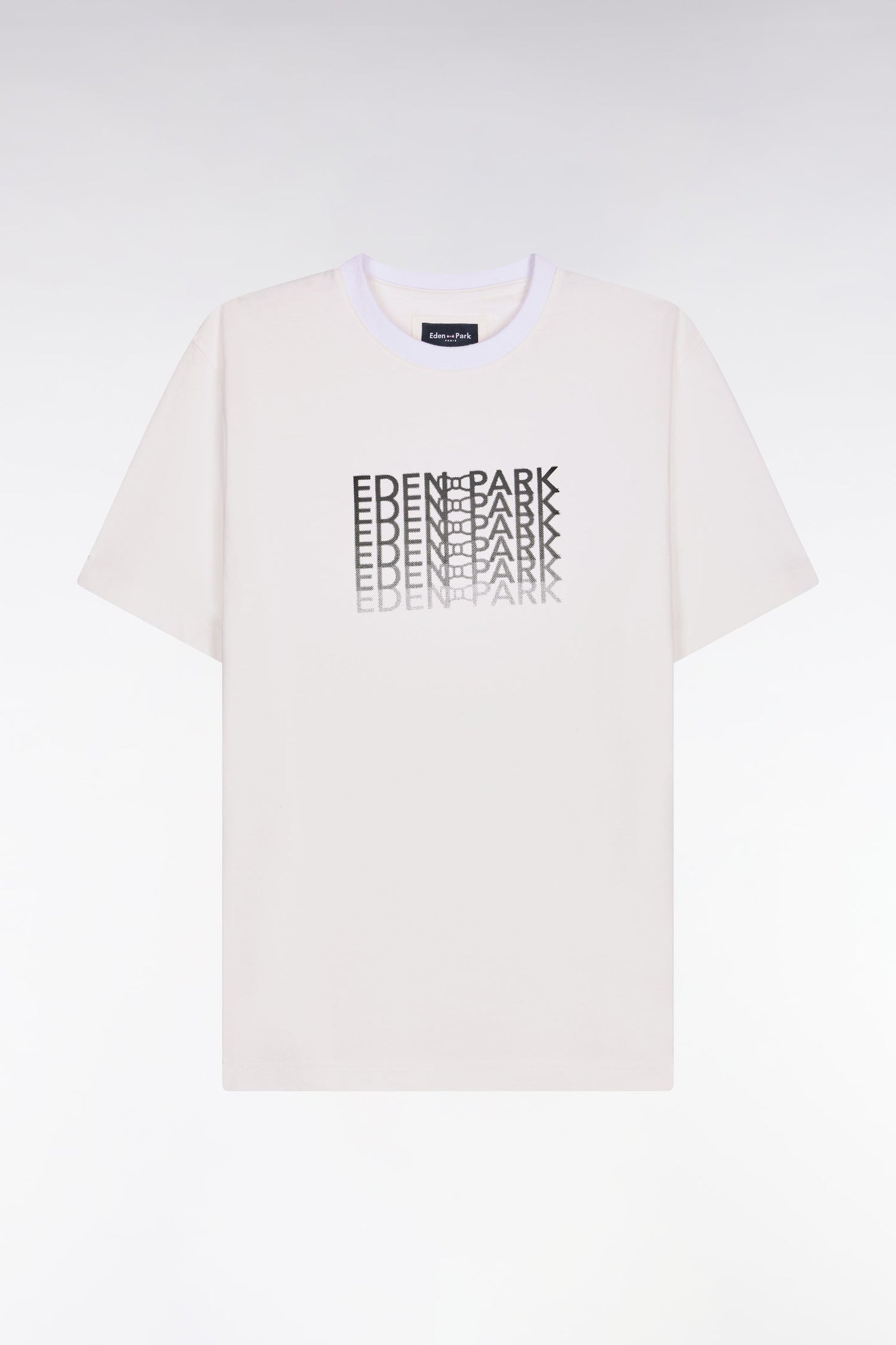 T-shirt à manches courtes sérigraphié noir coupe regular