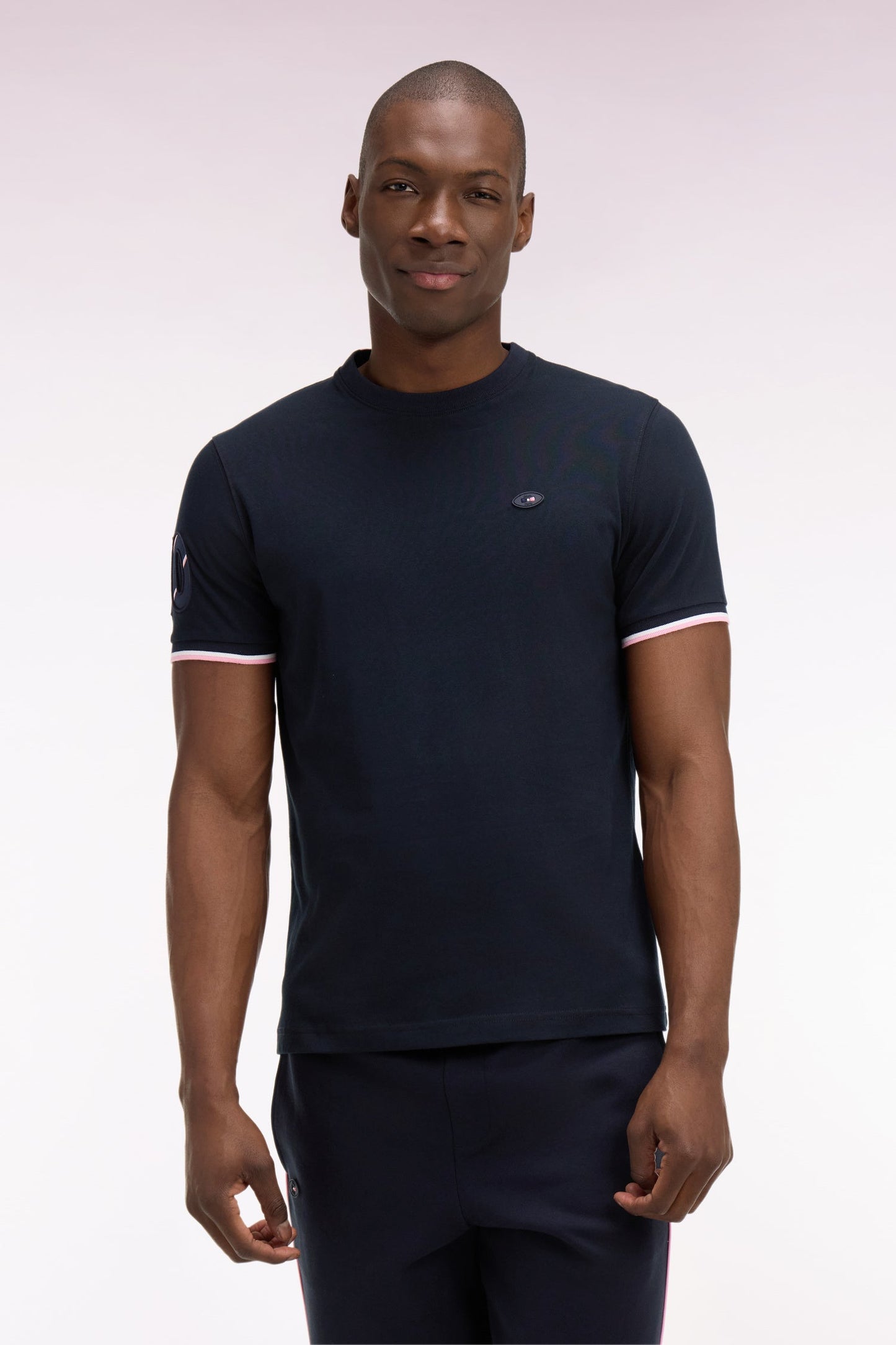 T-shirt XV de France à manches courtes en coton marine coupe regular