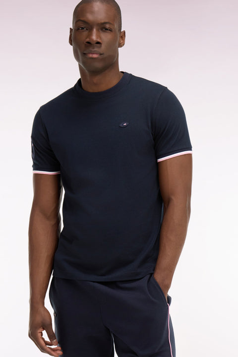 T-shirt XV de France à manches courtes en coton marine coupe regular - Image 1