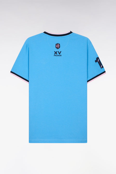 T-shirt XV de France à manches courtes en coton bleu coupe regular - Image 2