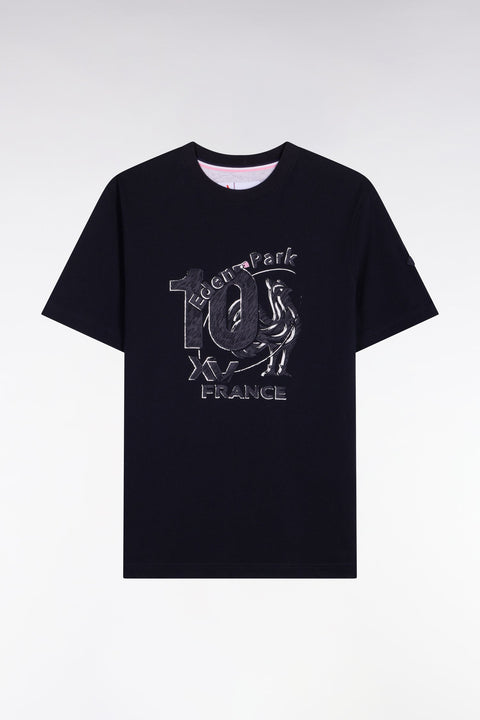 T-shirt XV de France à manches courtes en coton marine sérigraphié coupe regular - Image 2