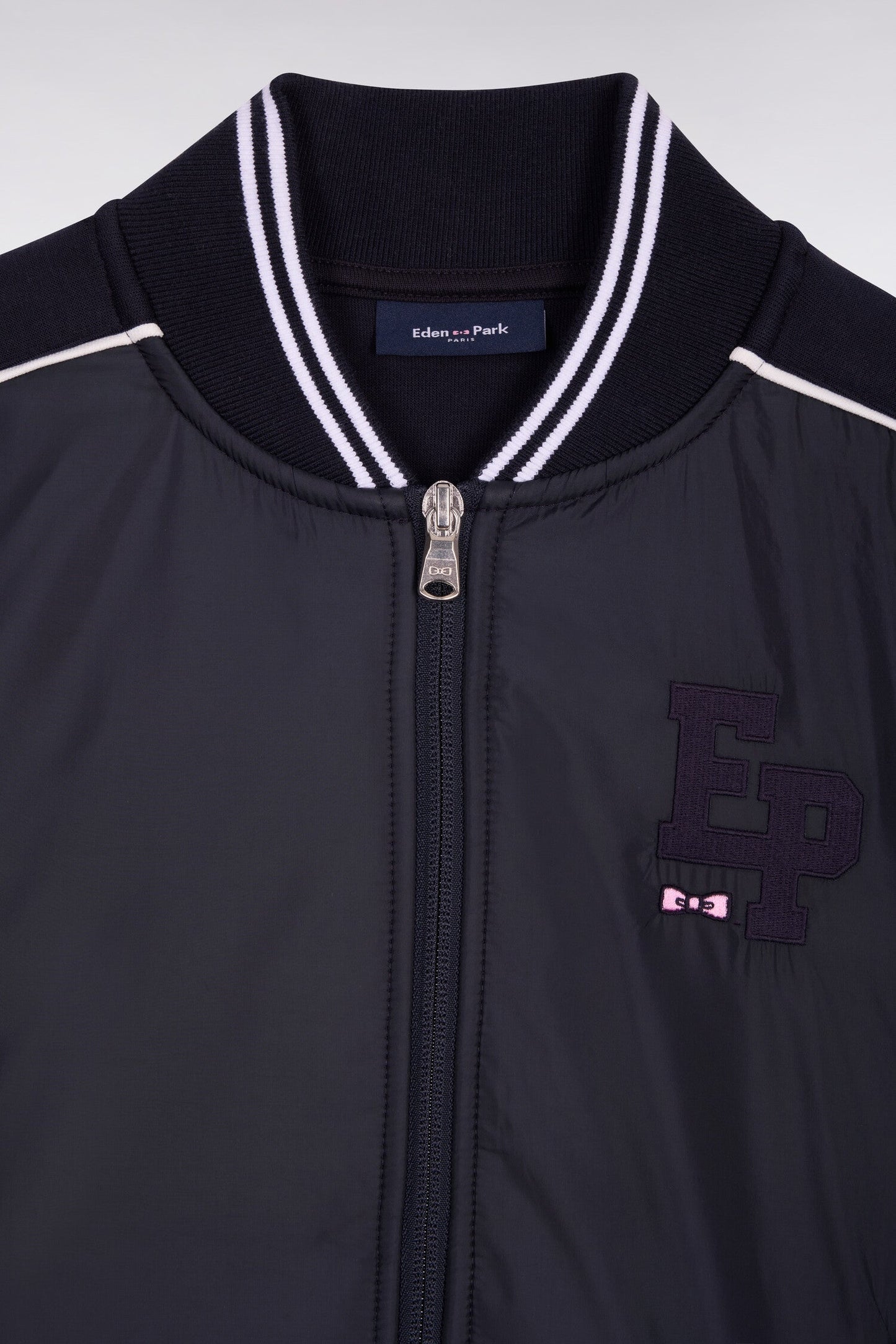 Blouson starter en coton mélangé marine écusson EP