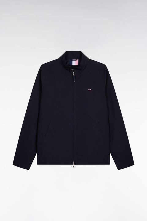 Blouson à col motard en nylon marine - Image 2