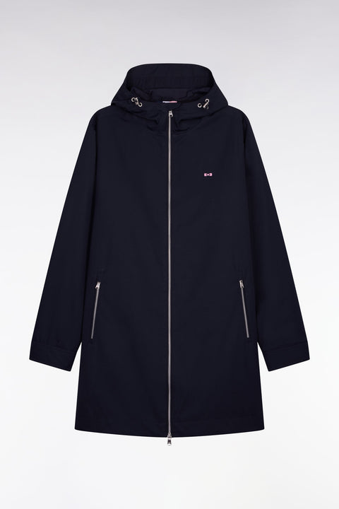 Parka à capuche en nylon marine - Image 2