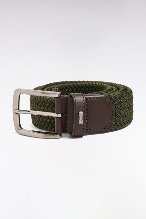 Ceinture textile élastiquée kaki - Image 1