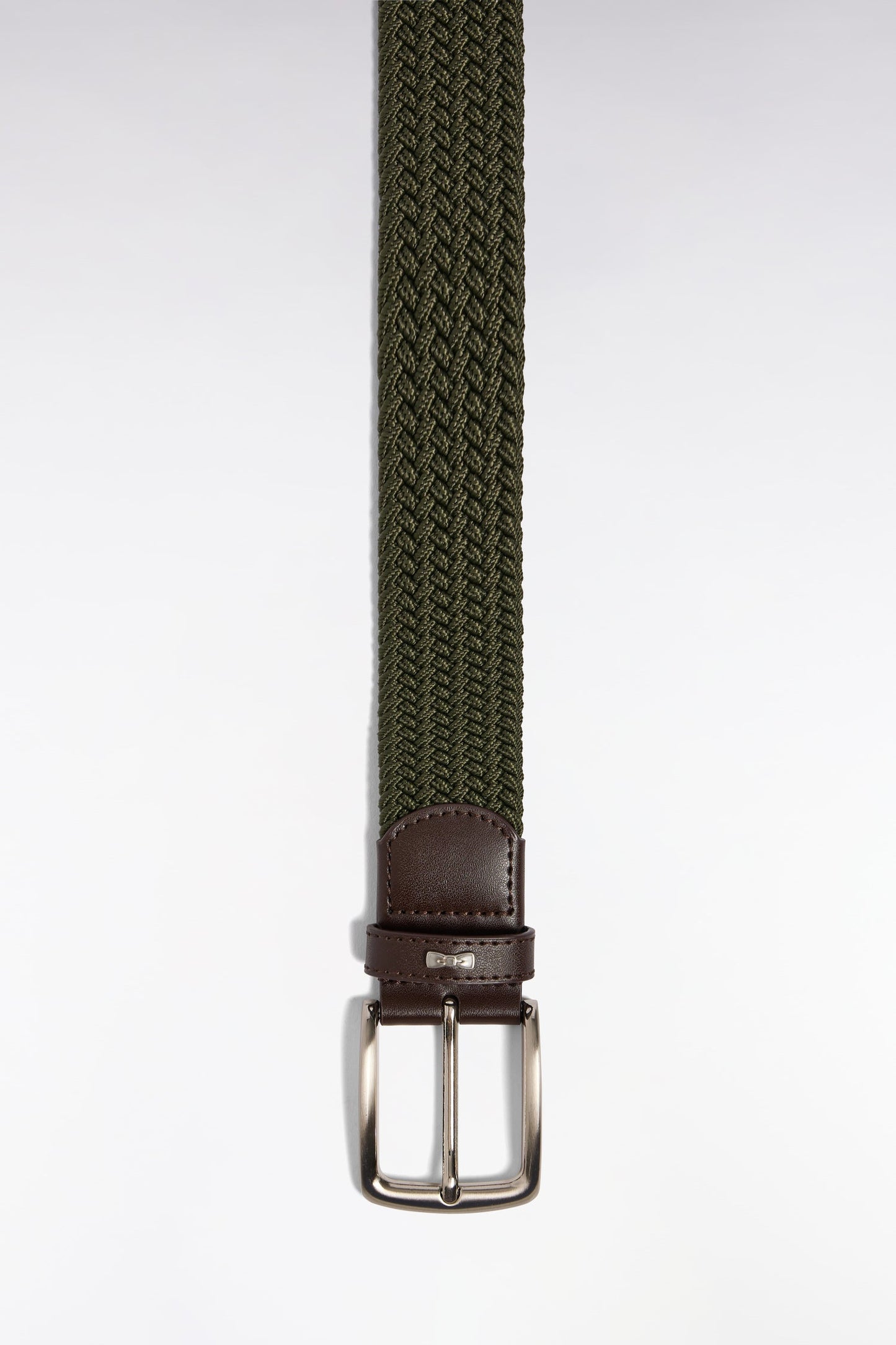Ceinture textile élastiquée kaki