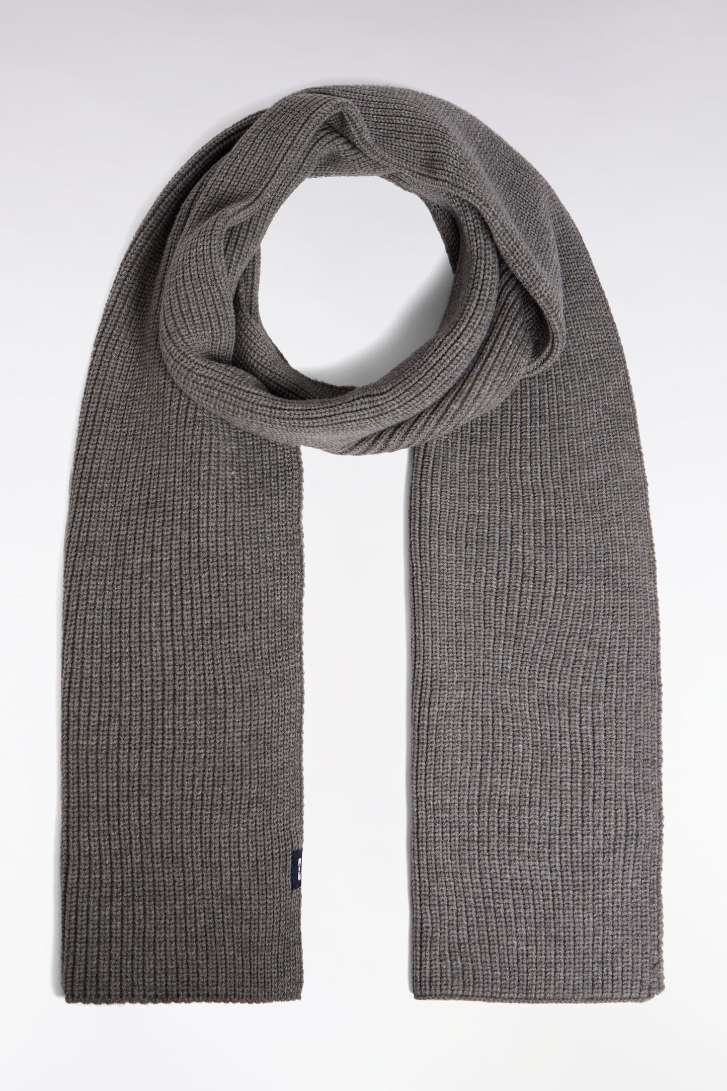 Écharpe en coton mélangé gris foncé