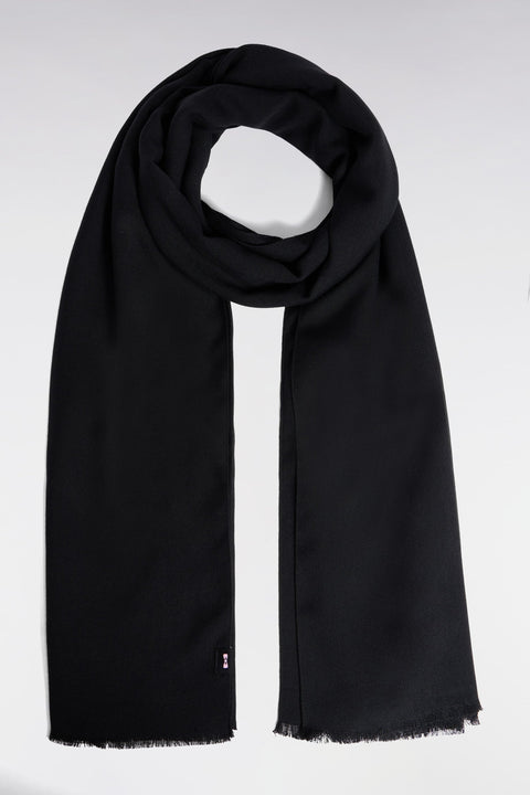 Écharpe frangée noire - Image 1