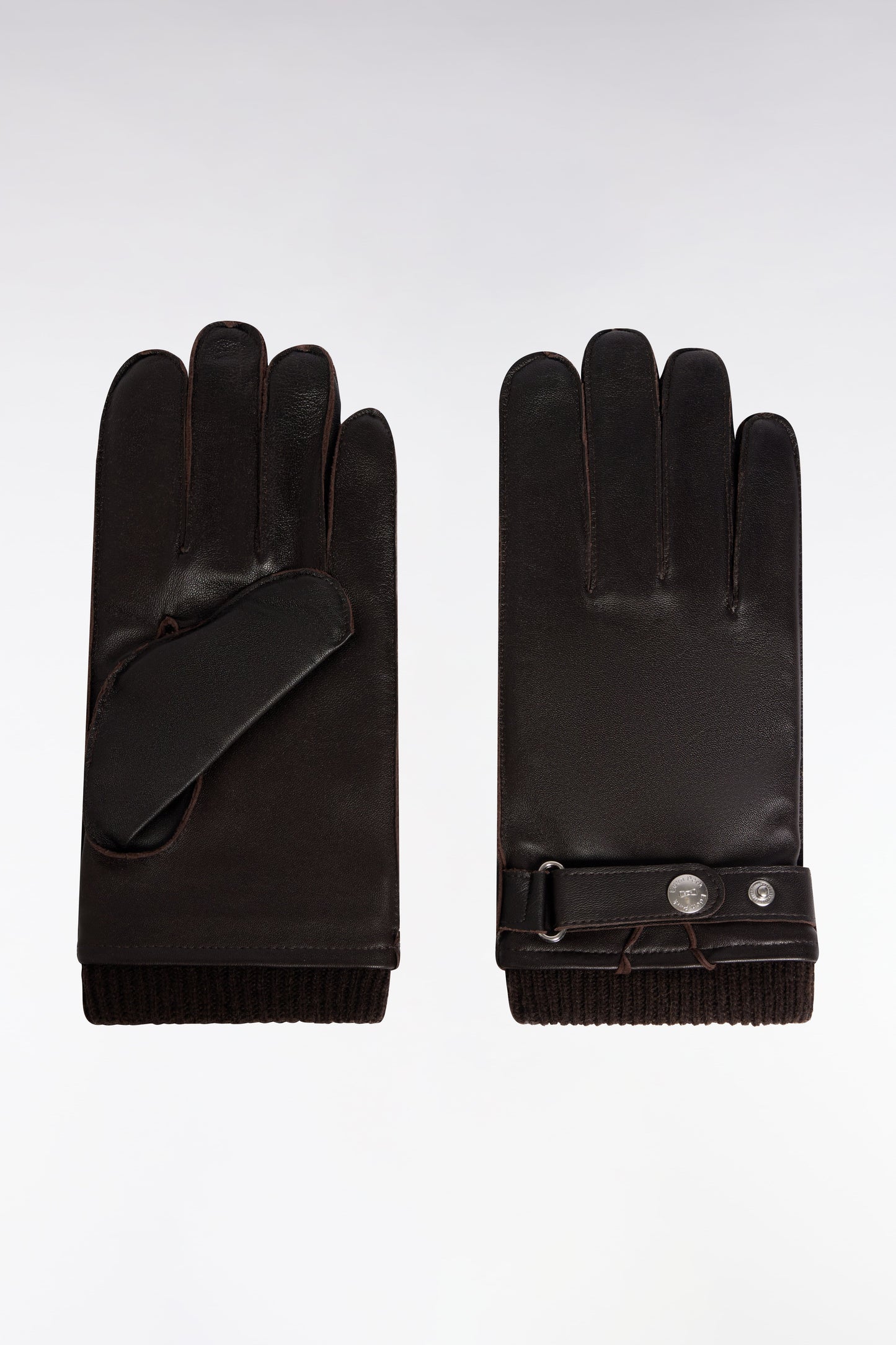 Gants en cuir marron