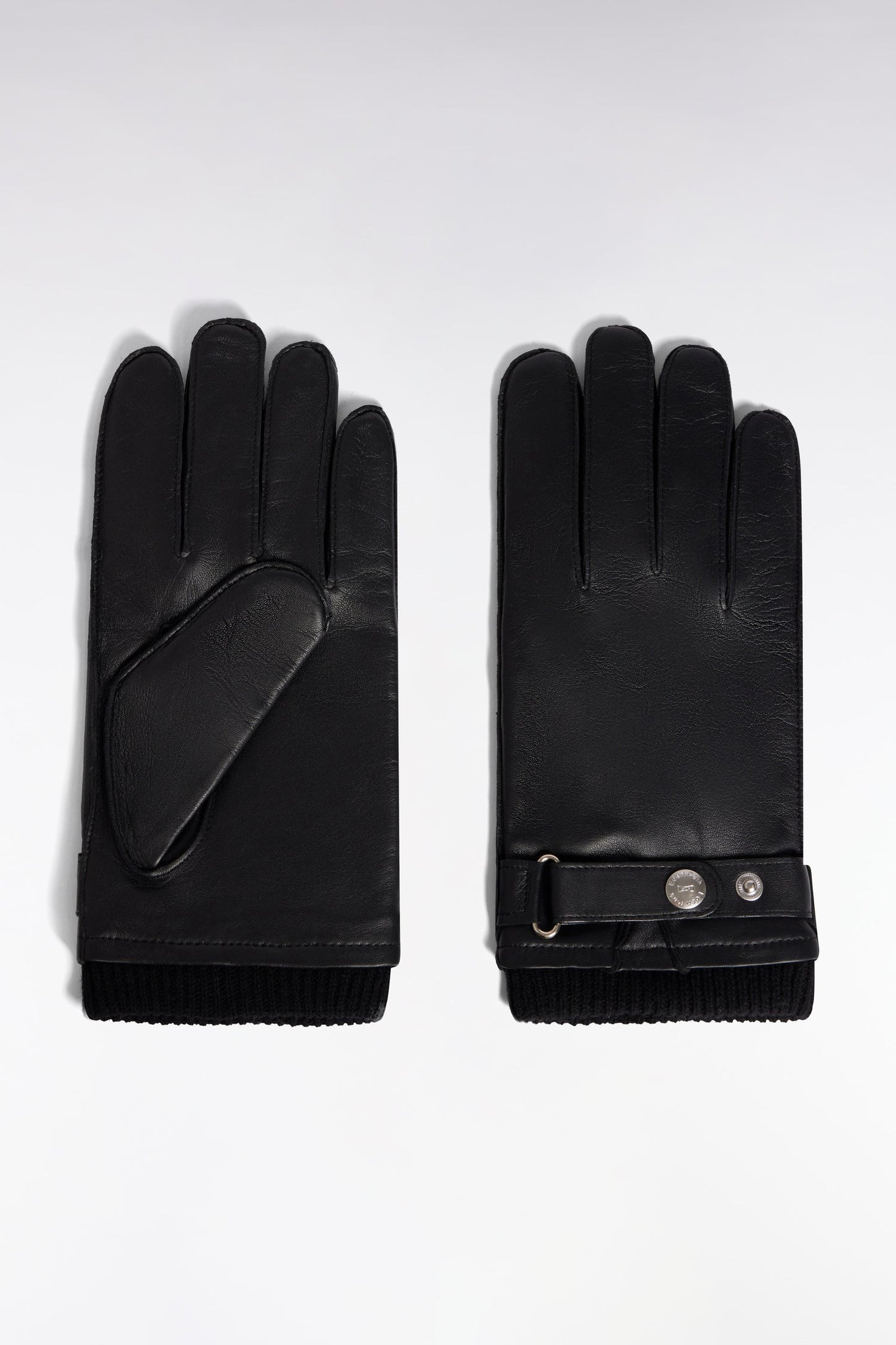 Gants en cuir noirs