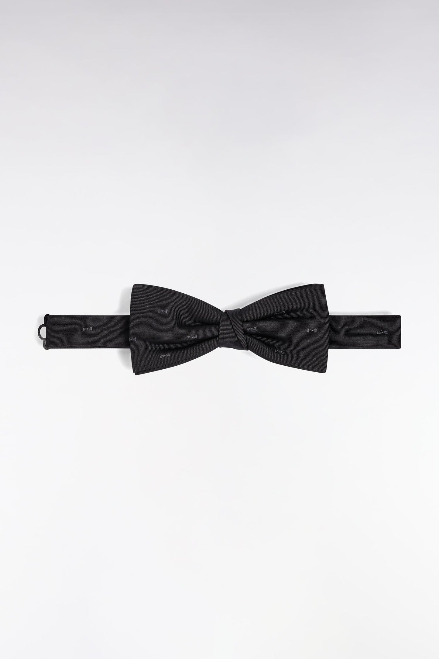 Nœud papillon en soie noir à micro-motifs nœuds papillon noirs