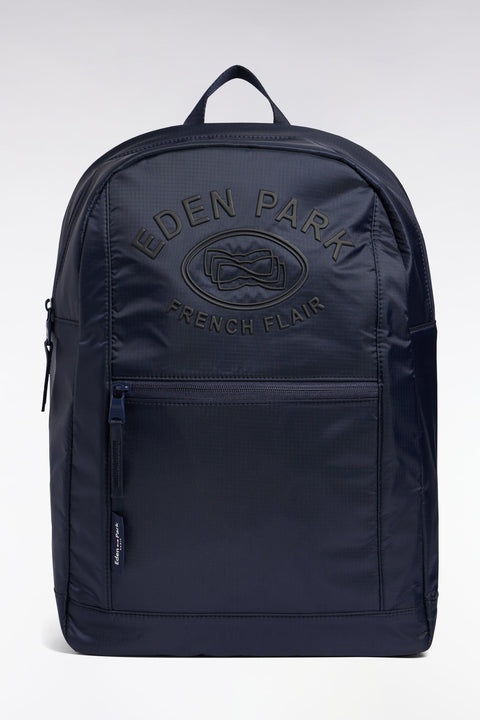 Sac à dos en toile reliefée marine - Image 1