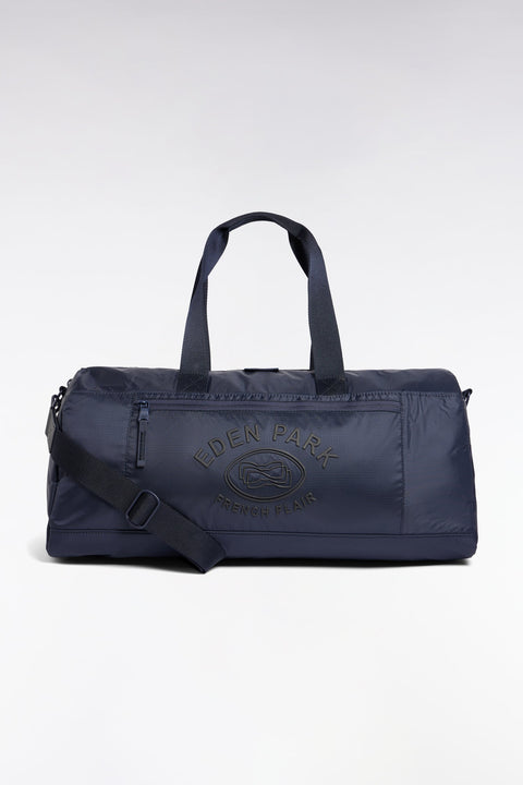 Sac de sport en toile reliefée marine - Image 1