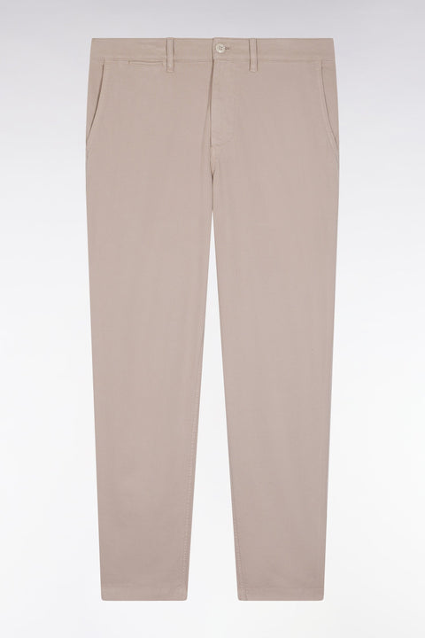 Pantalon chino sans plis en coton stretch beige clair - Image 2