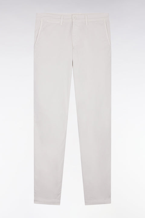 Pantalon chino sans plis en coton stretch écru - Image 2