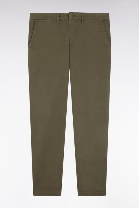 Pantalon chino sans plis en coton stretch kaki - Image 2