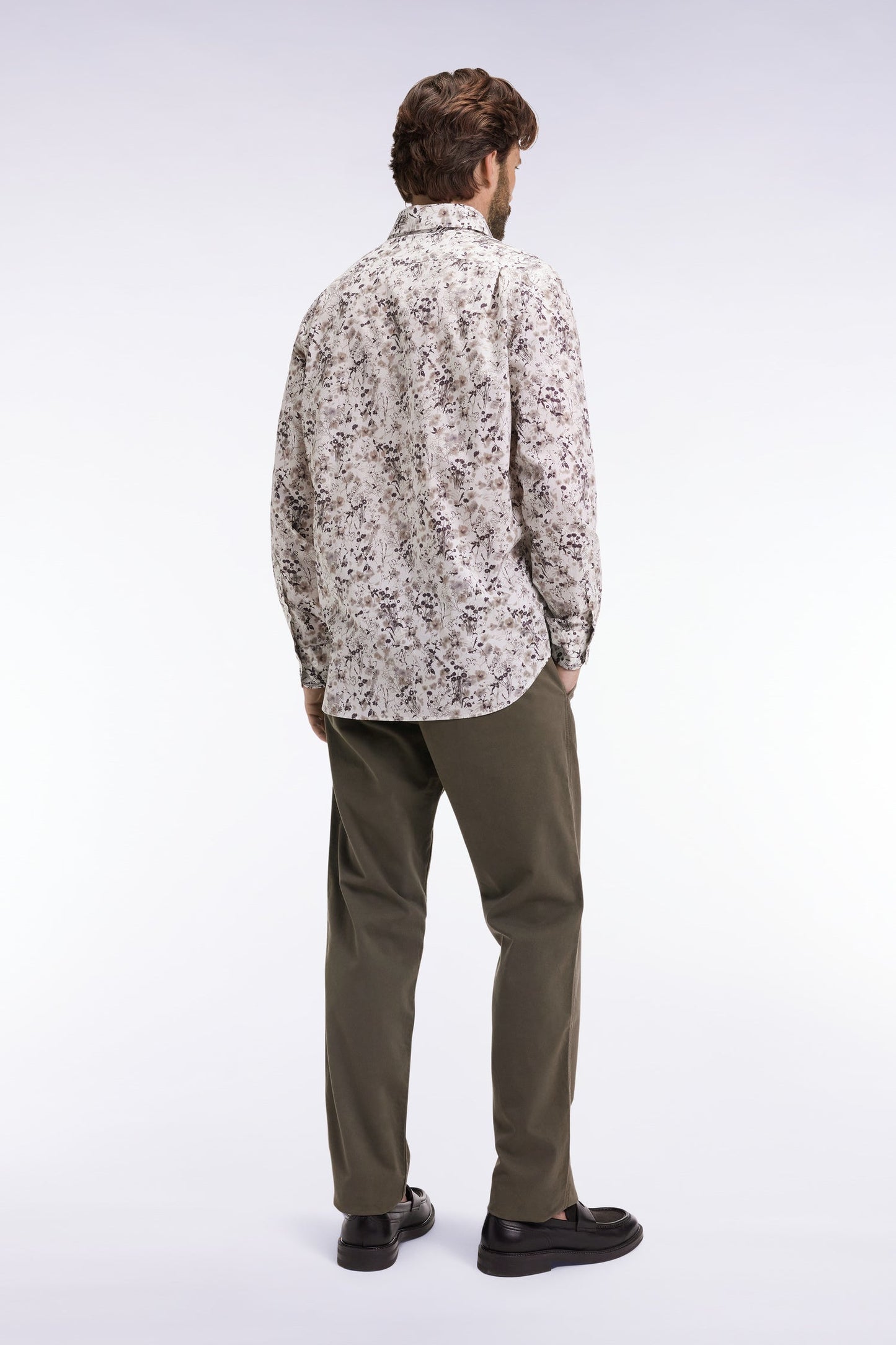 Pantalon chino sans plis en coton stretch kaki