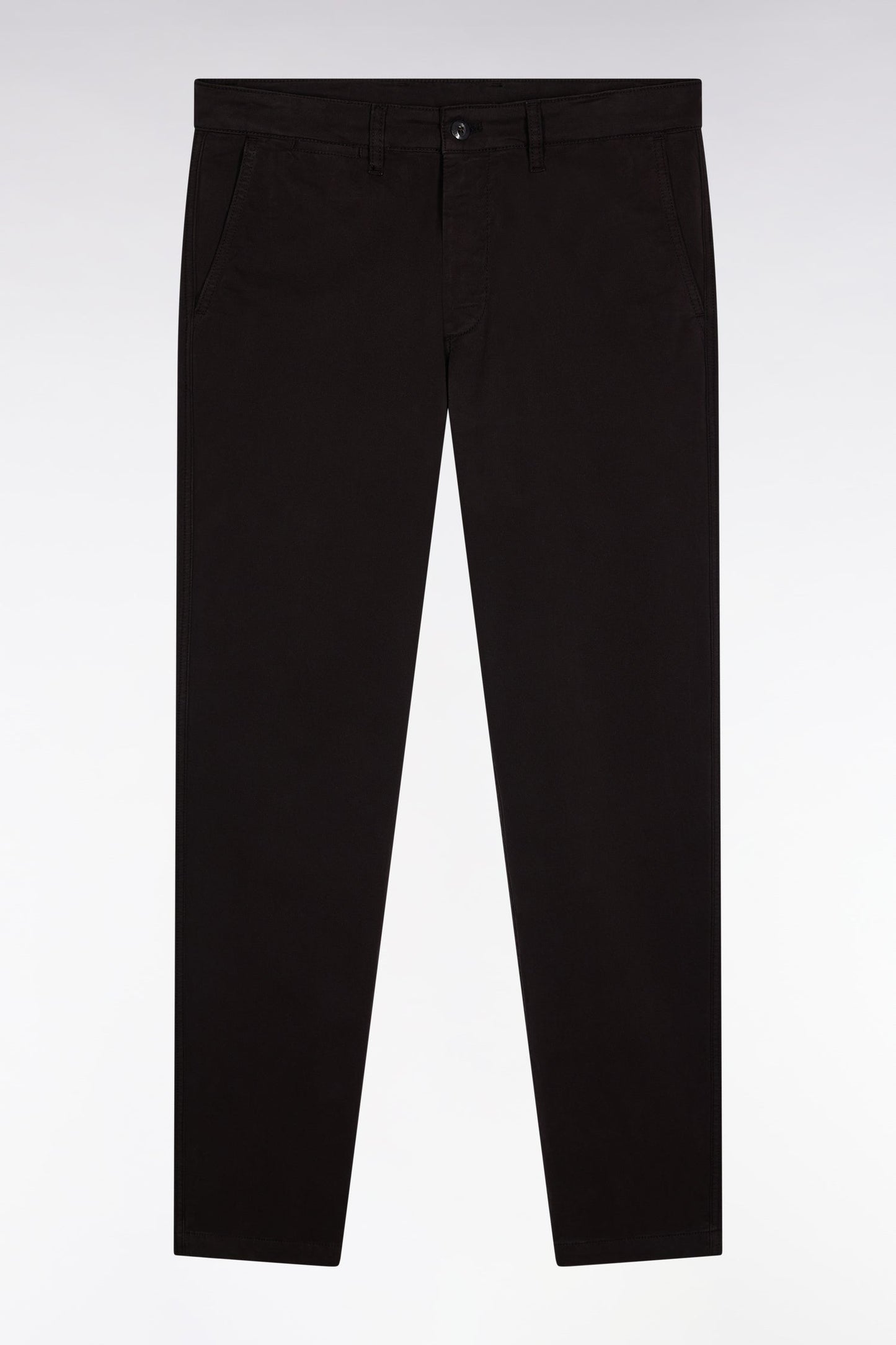 Pantalon chino sans plis en coton stretch marron