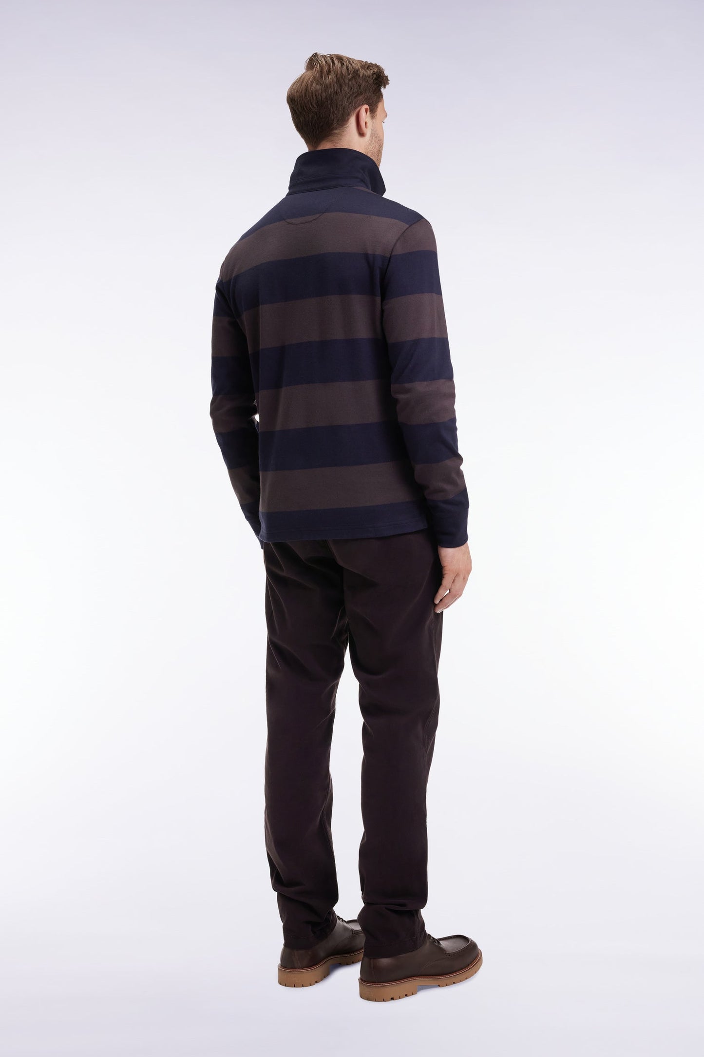 Pantalon chino sans plis en coton stretch marron