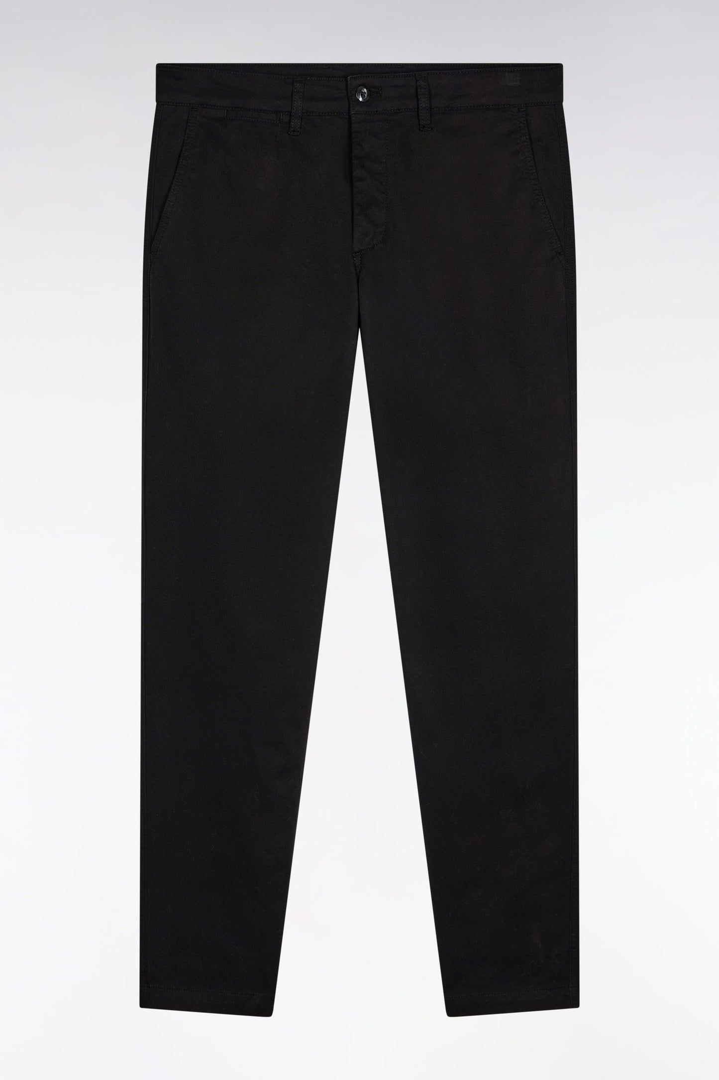 Pantalon chino sans plis en coton stretch noir