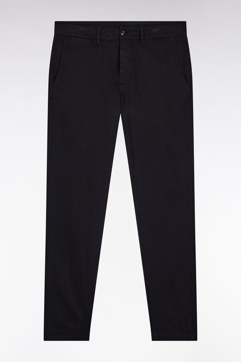 Pantalon chino sans plis en coton piqué stretch noir - Image 2