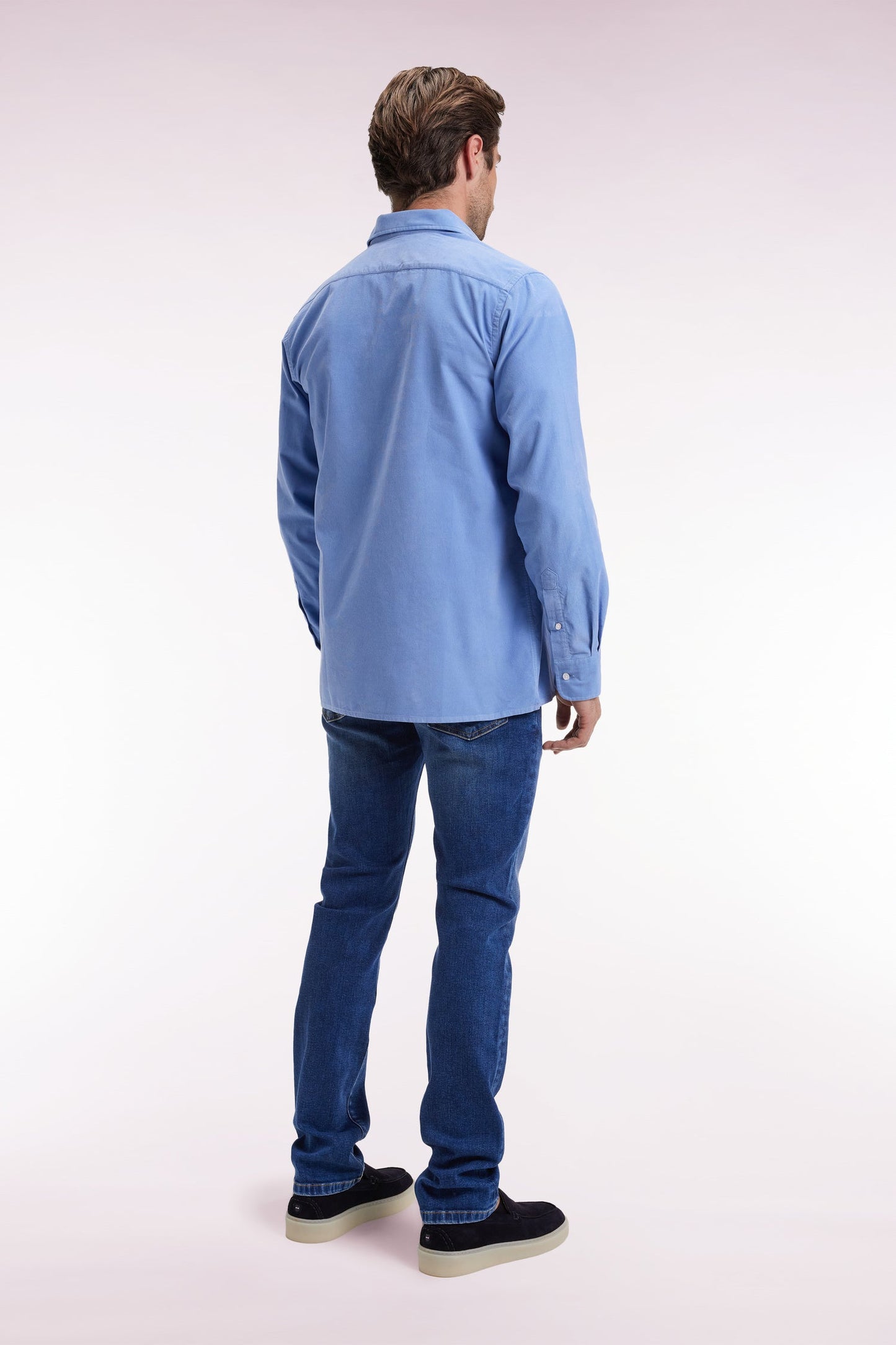 Jean 5 poches en denim stretch bleu coupe Slim