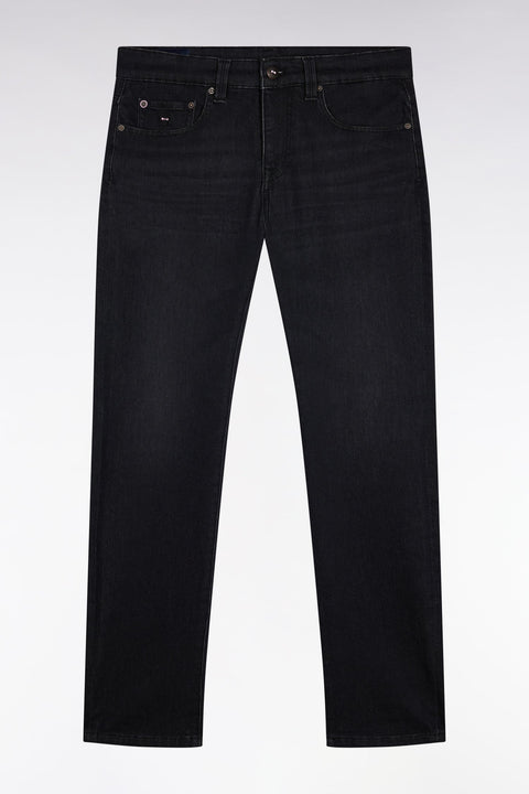 Jean 5 poches en denim stretch mélangé noir coupe Slim - Image 2