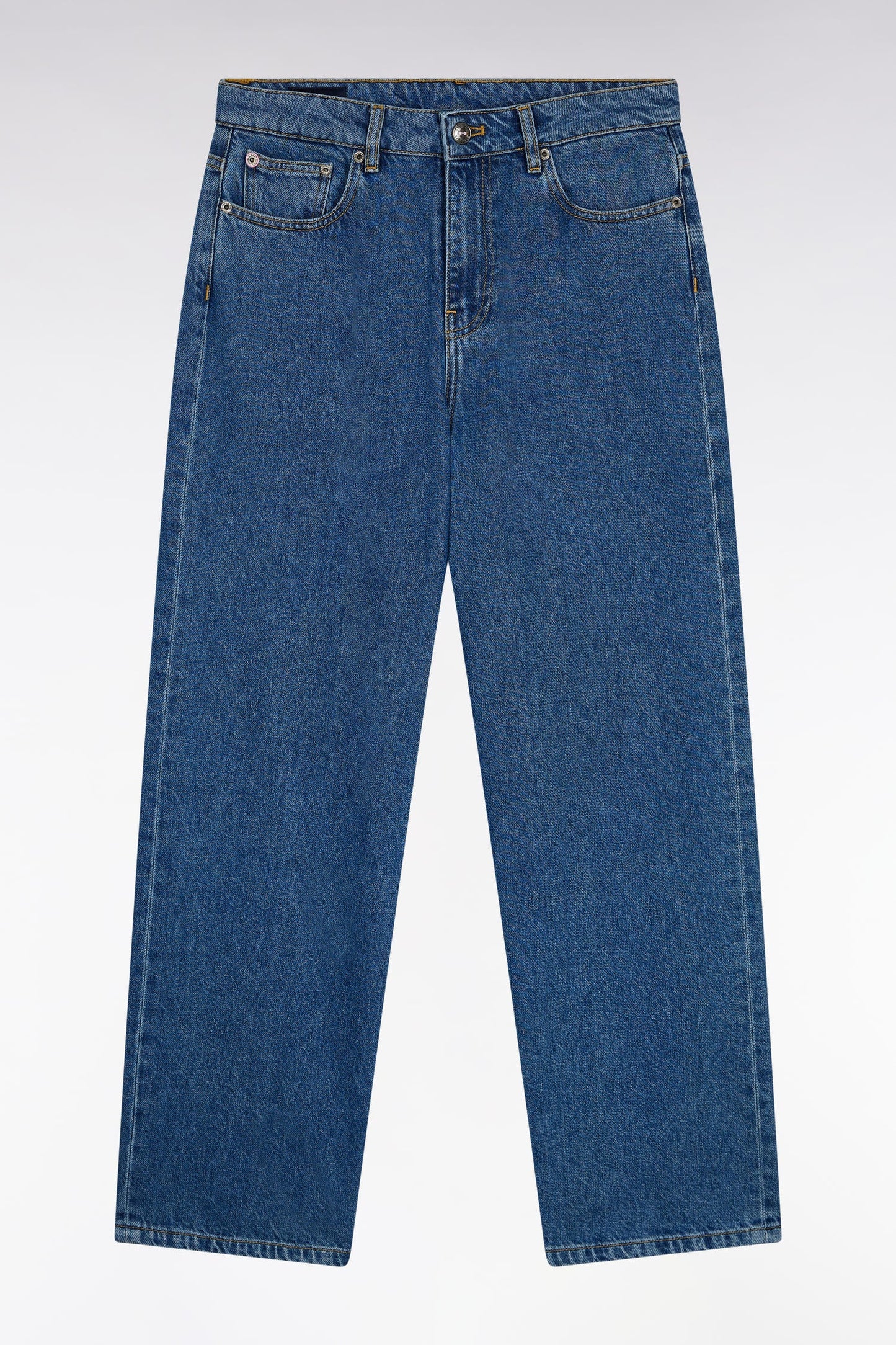 Jean en denim brut coupe Relaxed à jambes larges