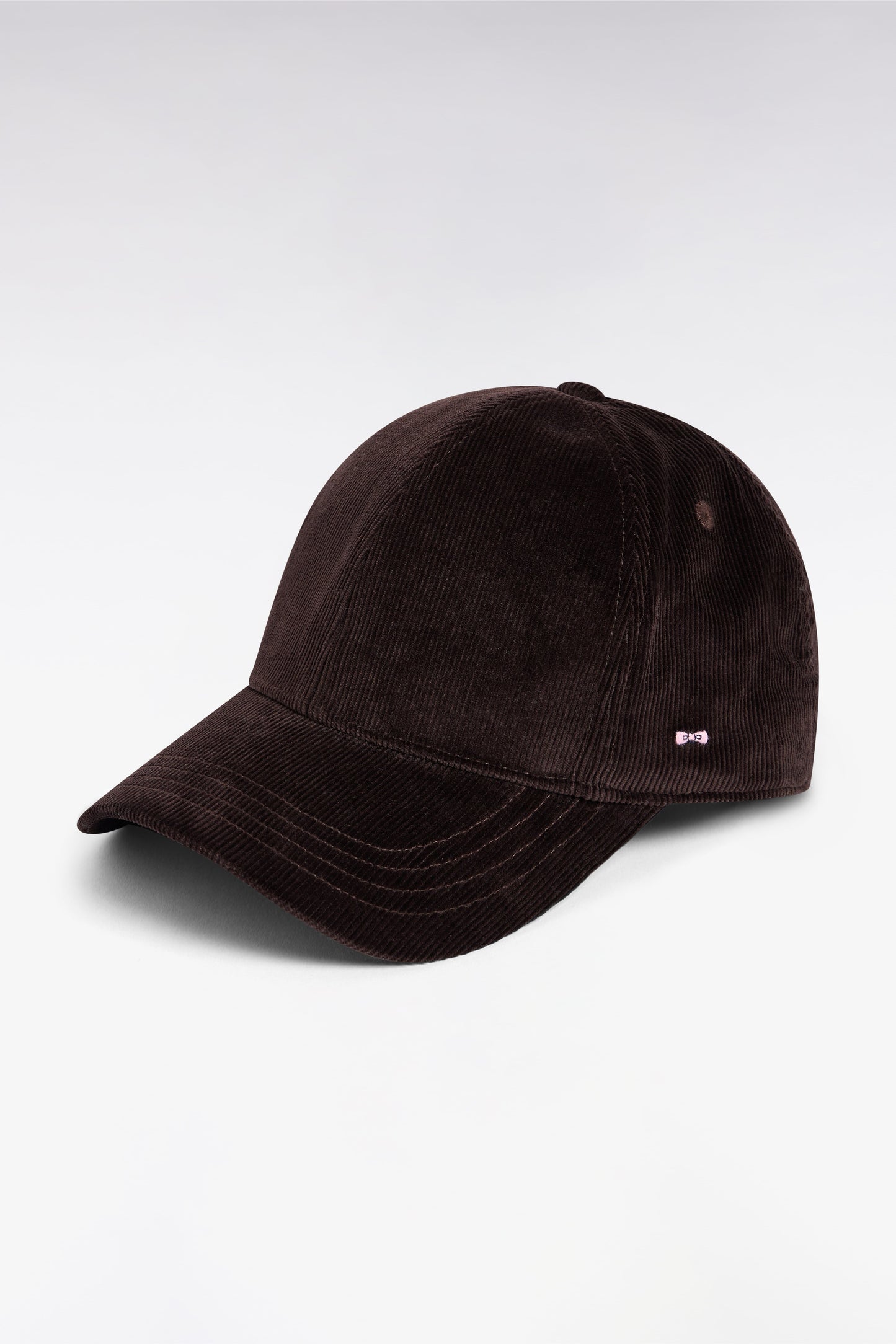 Casquette en velours côtelé chocolat