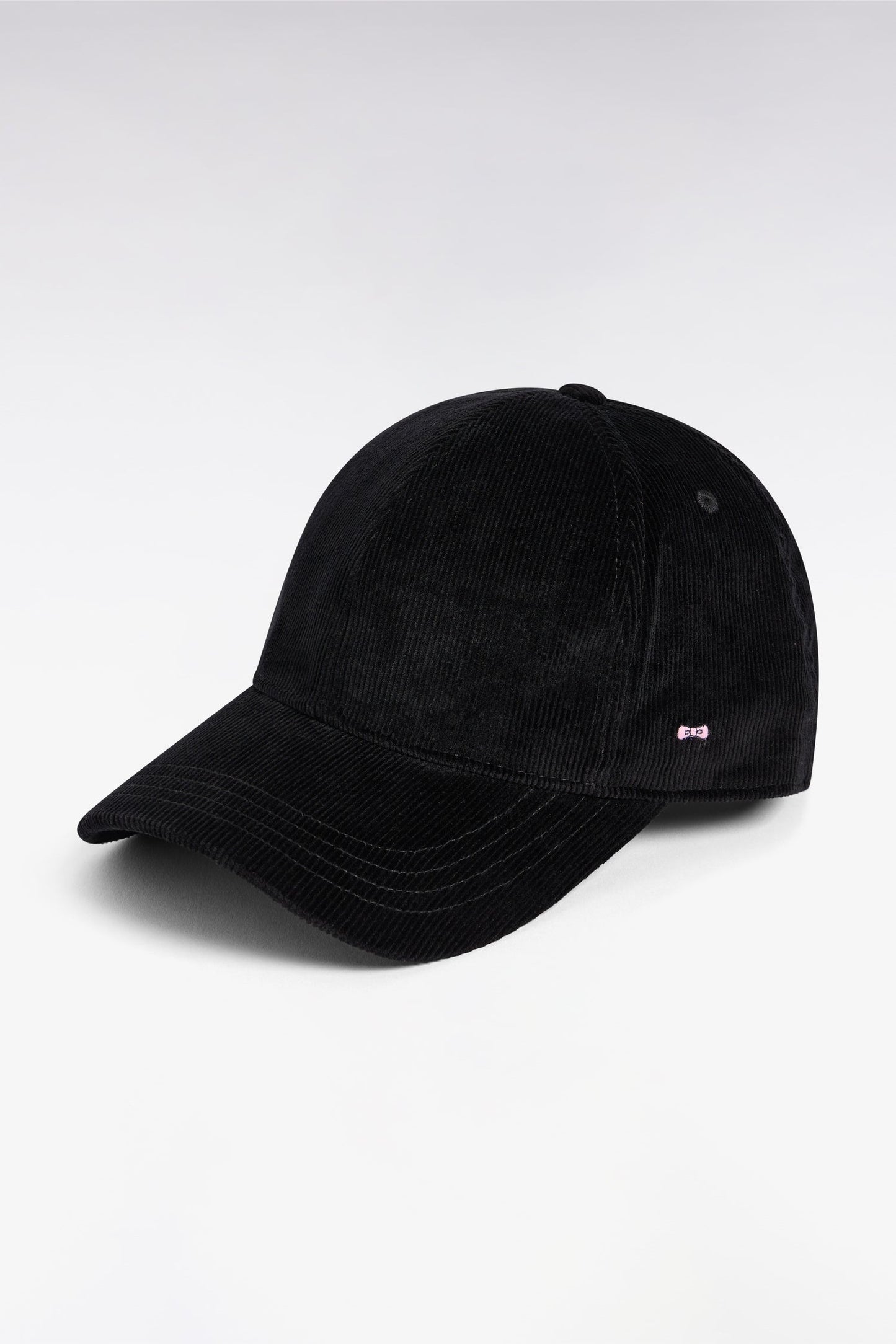 Casquette en velours côtelé noire