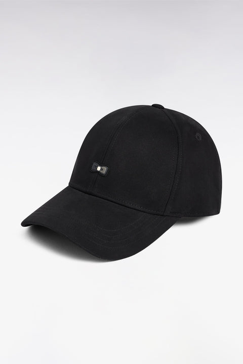 Casquette en piqué coton noire nœud papillon tricolore - Image 1