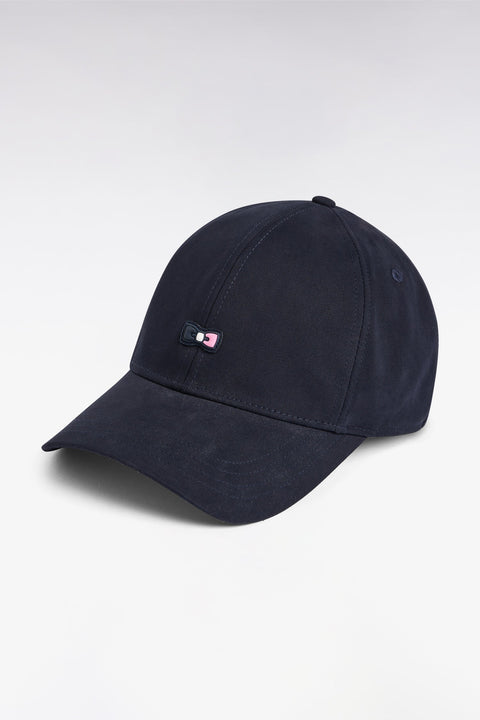 Casquette en piqué coton marine nœud papillon tricolore - Image 1