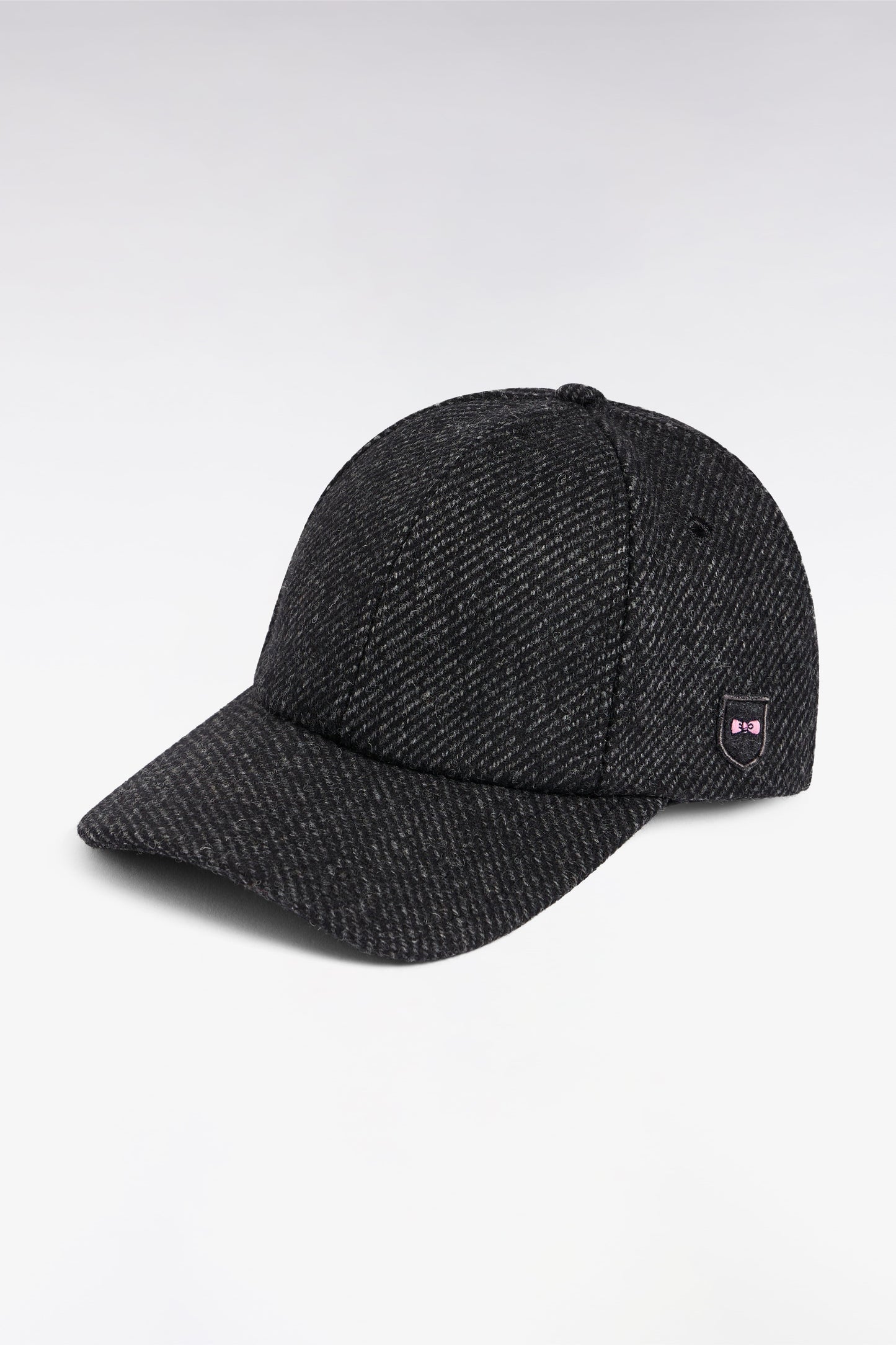 Casquette en drap de laine grise