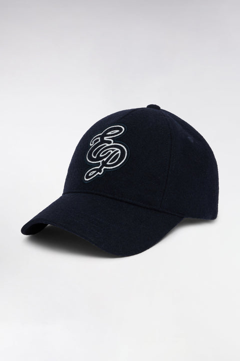 Casquette en laine mélangée marine EP - Image 1
