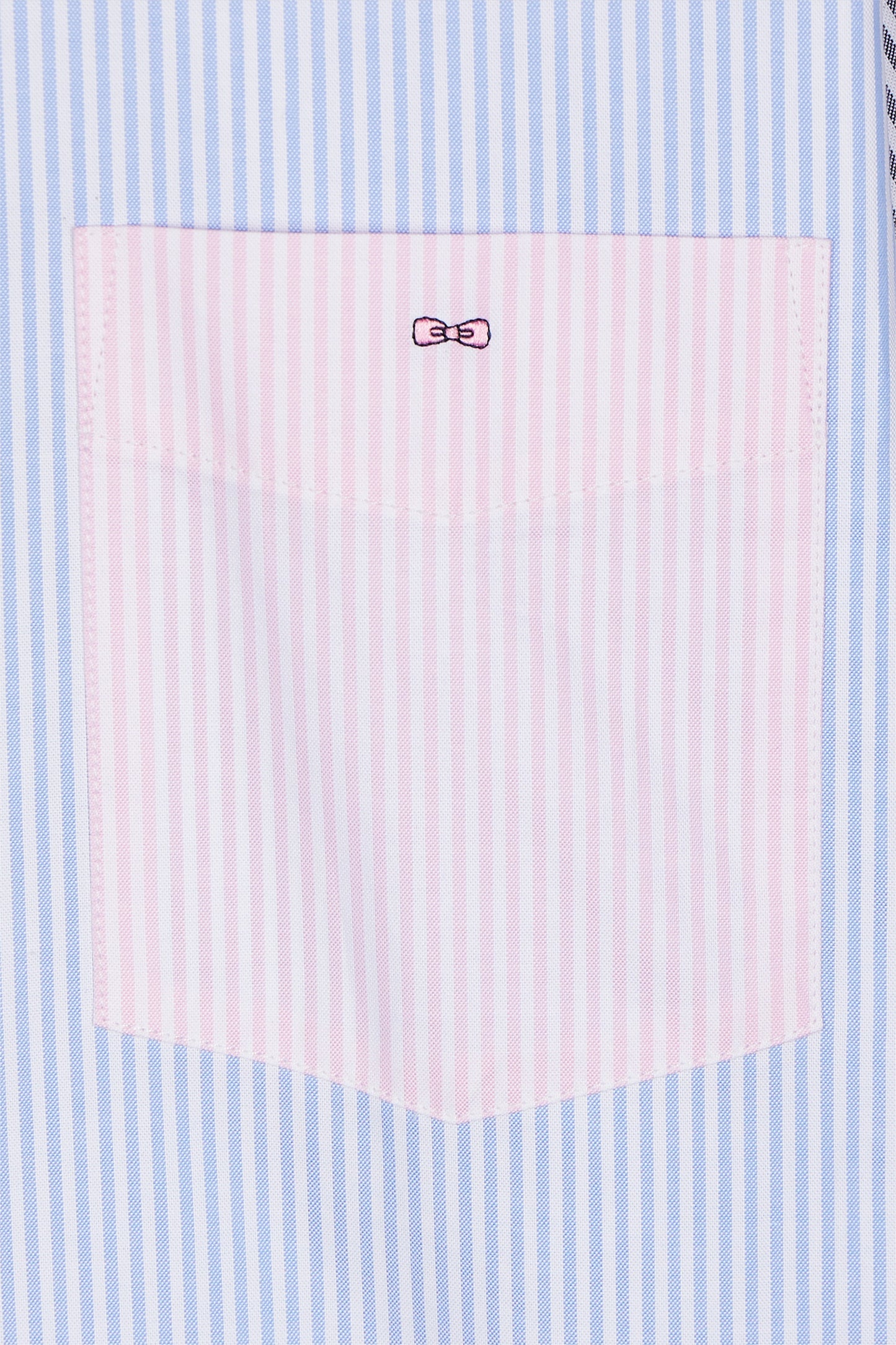 Chemise à manches courtes colorblock coupe droite