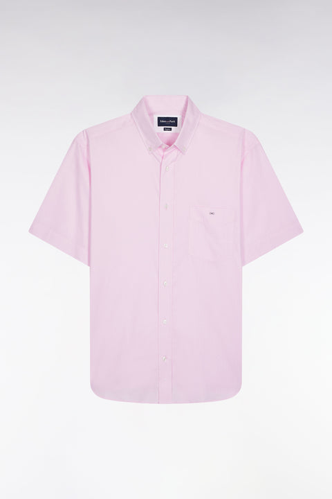 Chemise à manches courtes rose coupe droite - Image 1