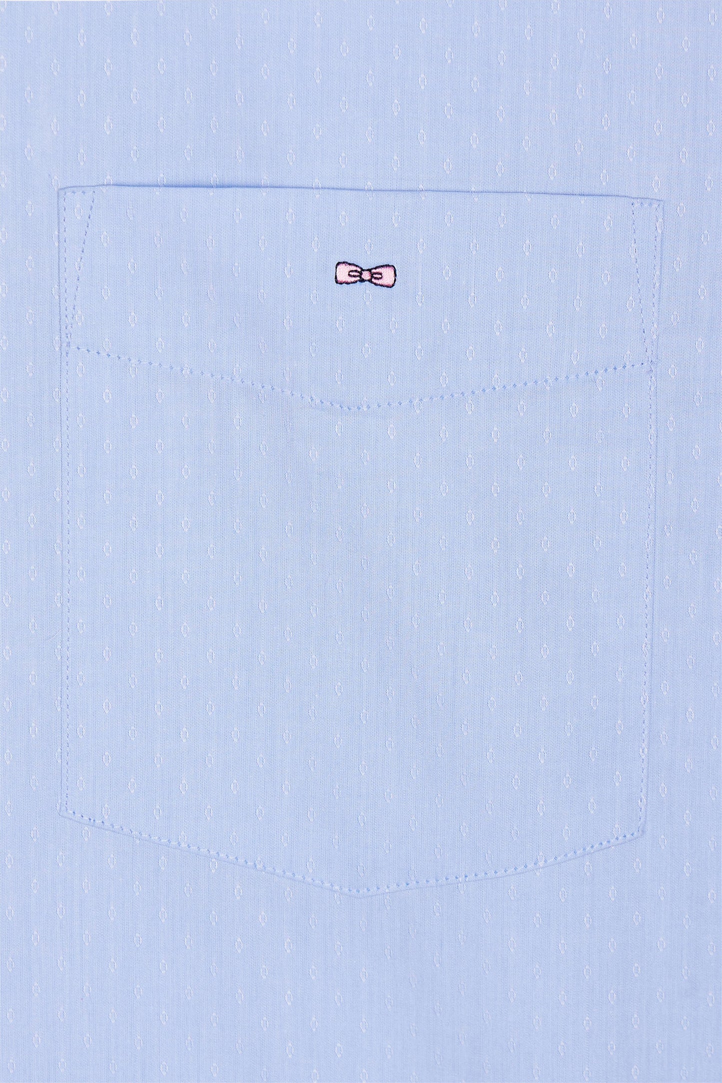 Chemise à manches courtes ciel coupe droite