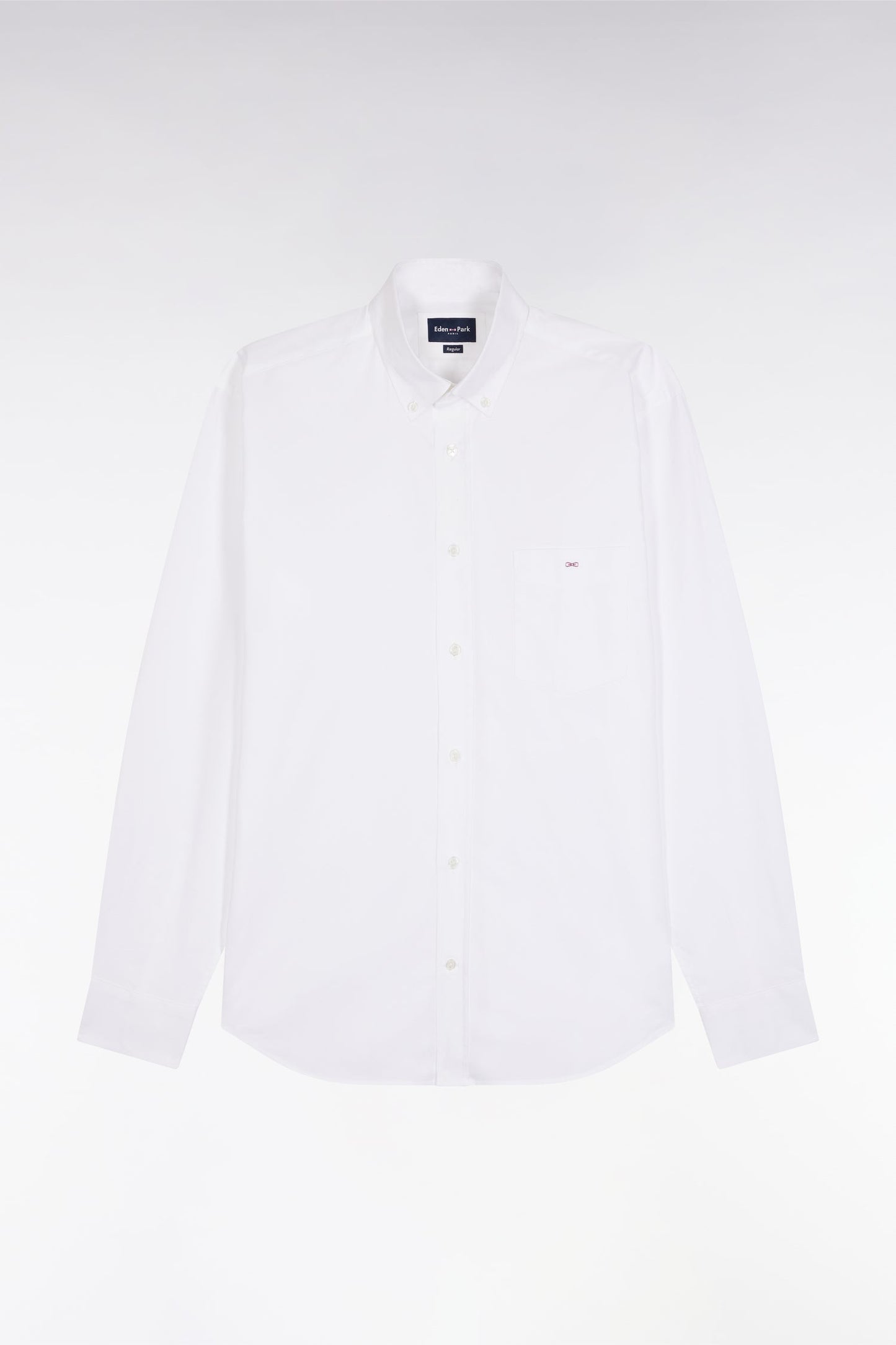 Chemise en coton blanc coupe droite