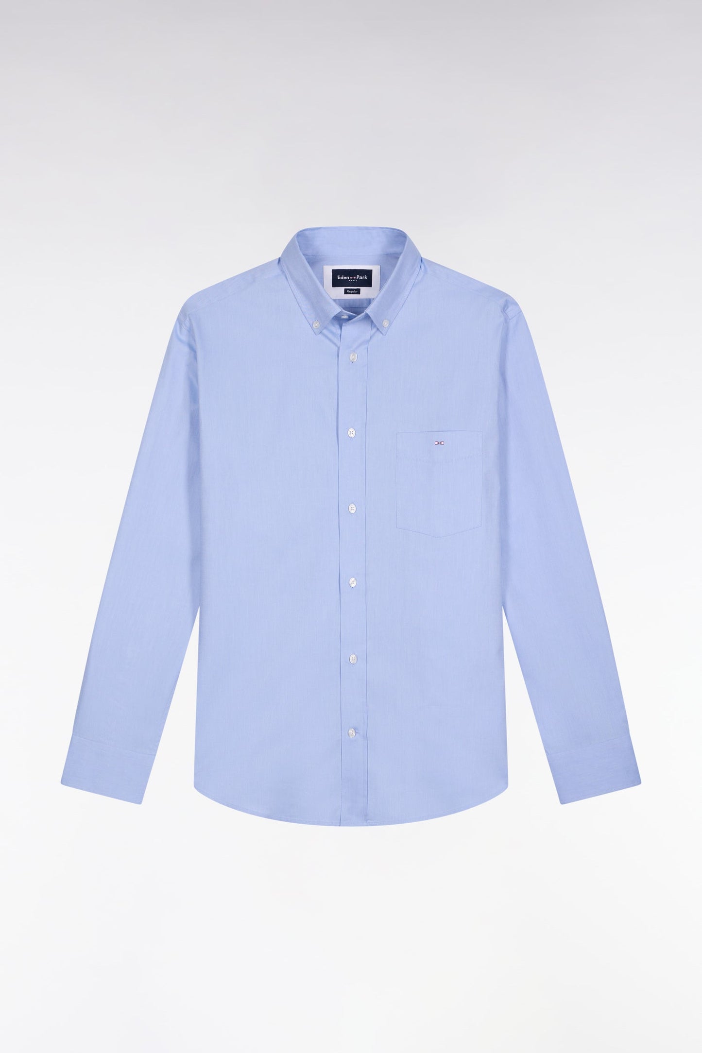 Chemise en coton ciel coupe droite