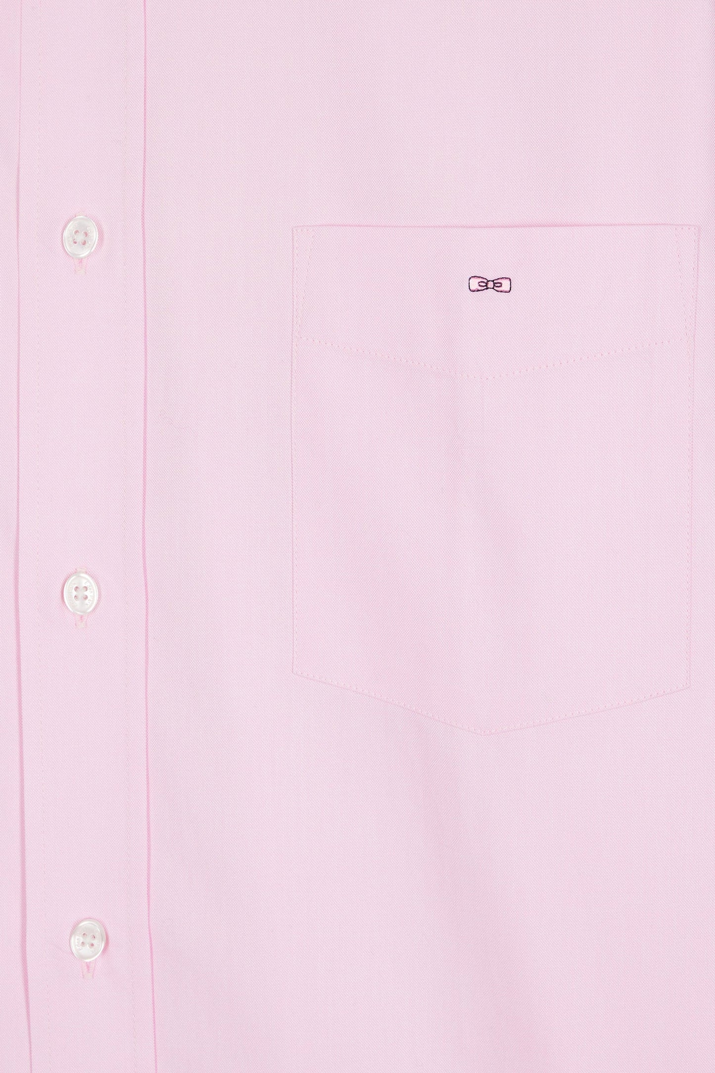 Chemise en coton rose coupe droite