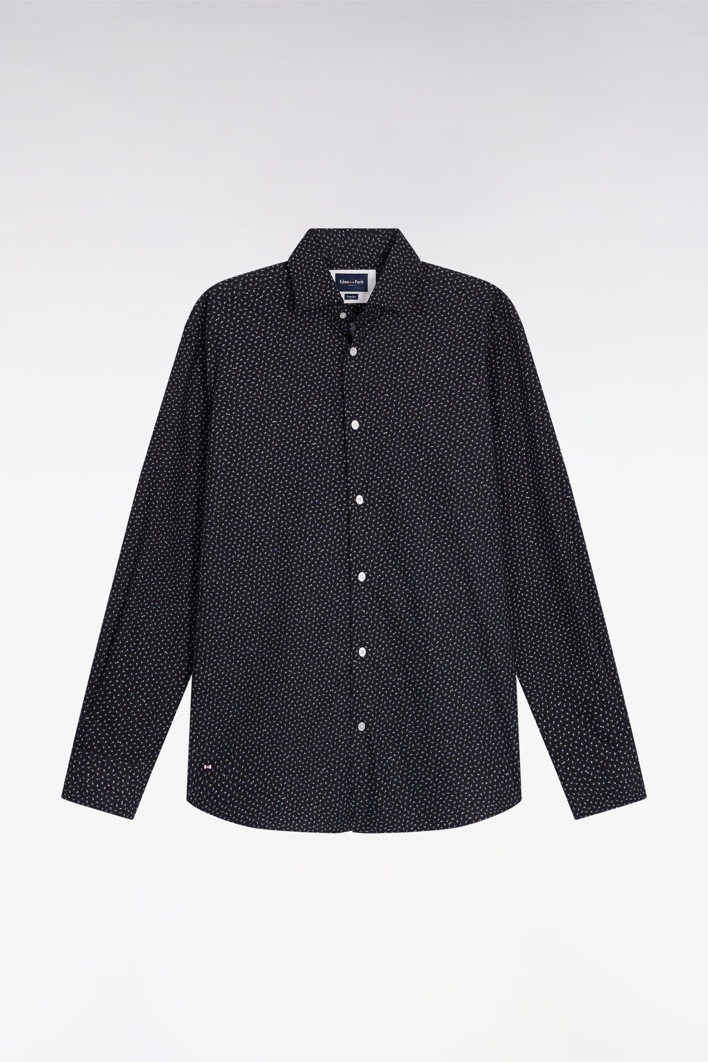 Chemise en coton bleu gris