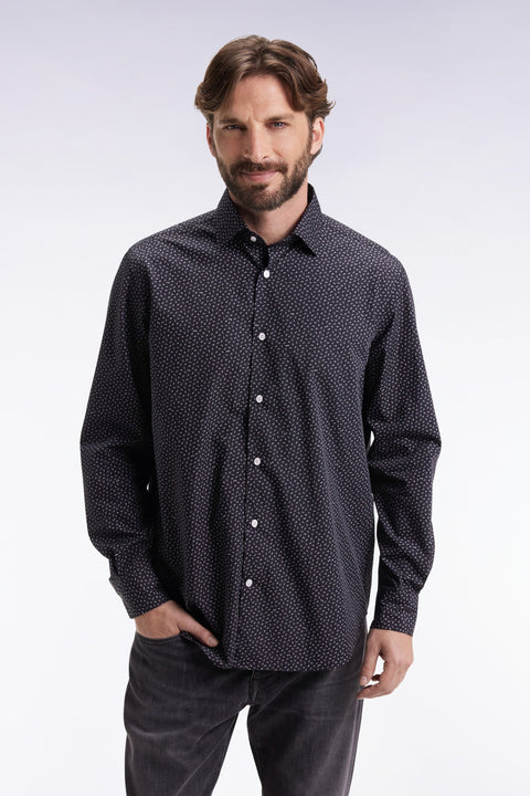 Chemise en coton bleu gris - Image 1