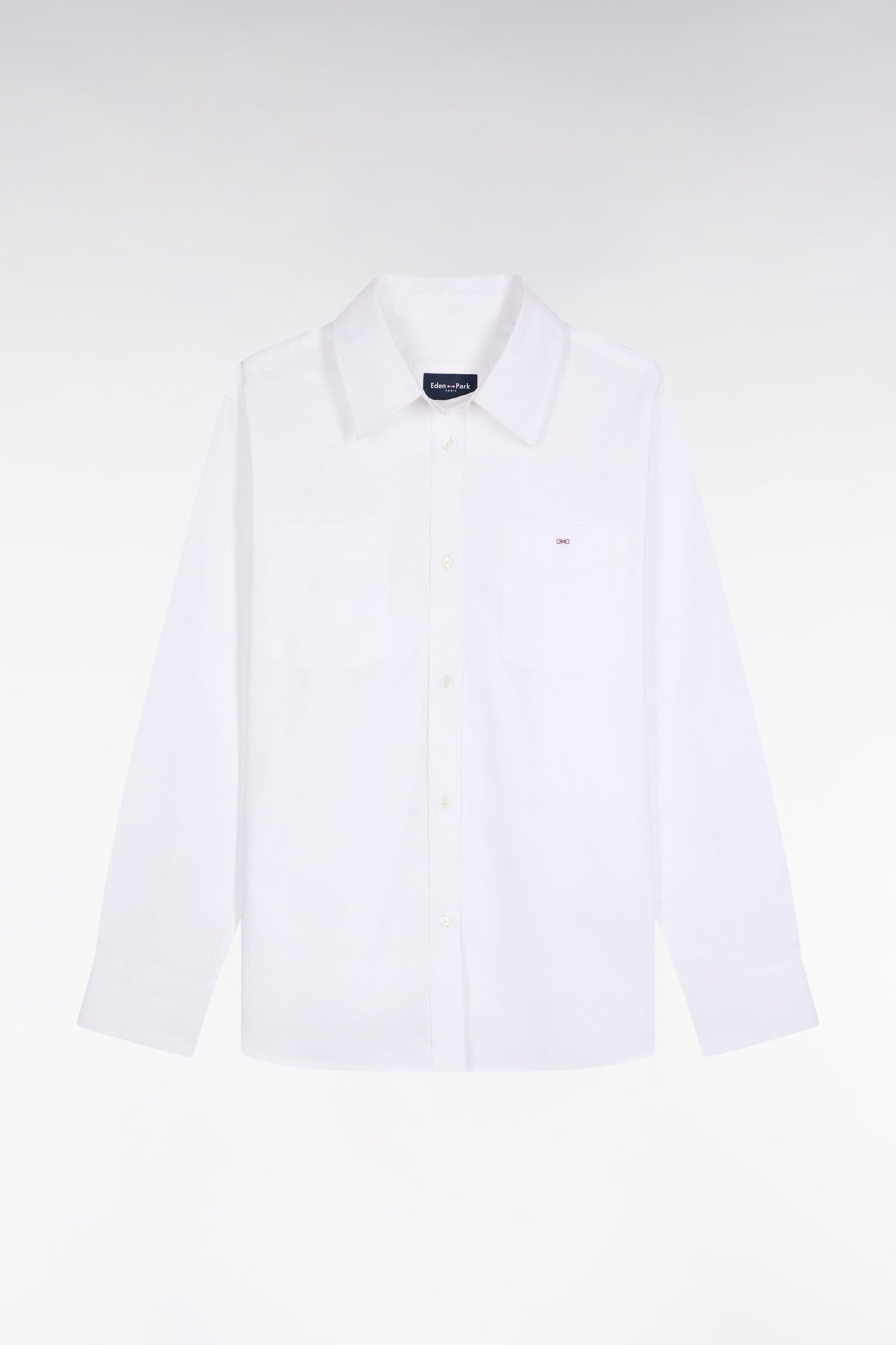 Chemise en popeline de coton blanc coupe Relaxed