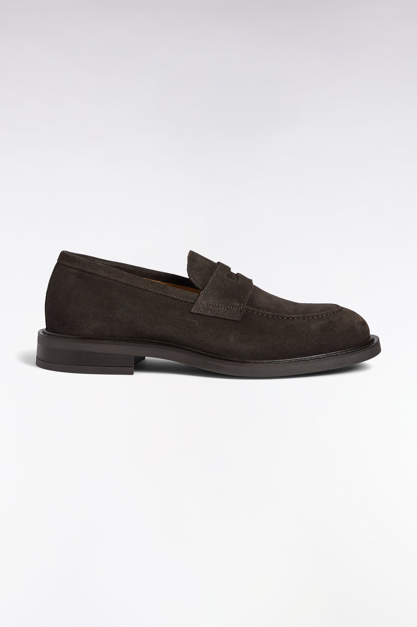 Mocassins en cuir suédé marron