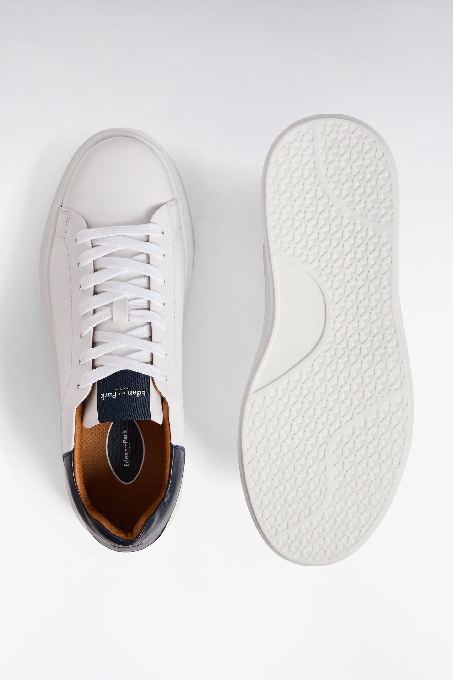 Baskets basses en cuir blanc