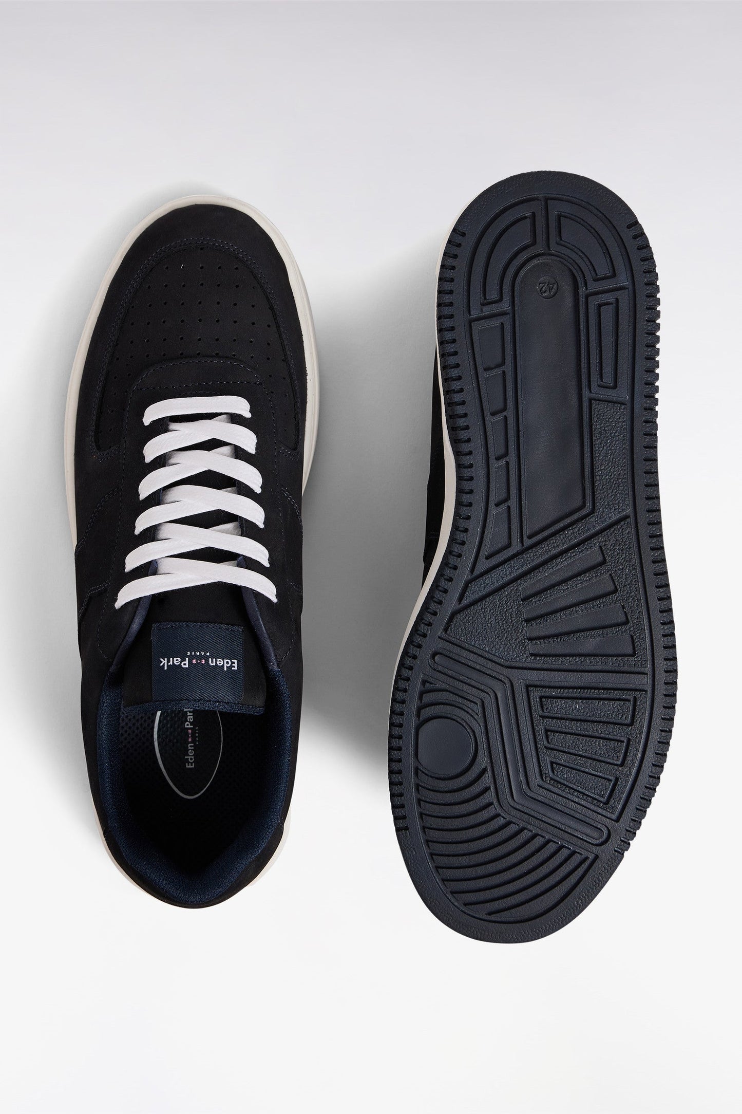 Sneakers en cuir suédé marine